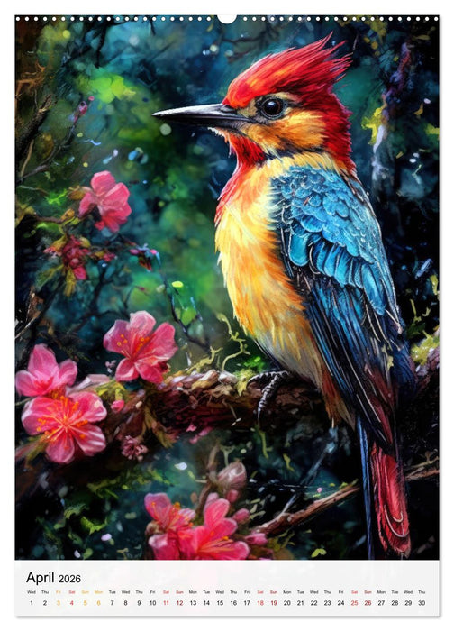 Birds in Living Color (CALVENDO Monthly Calendar 2026)