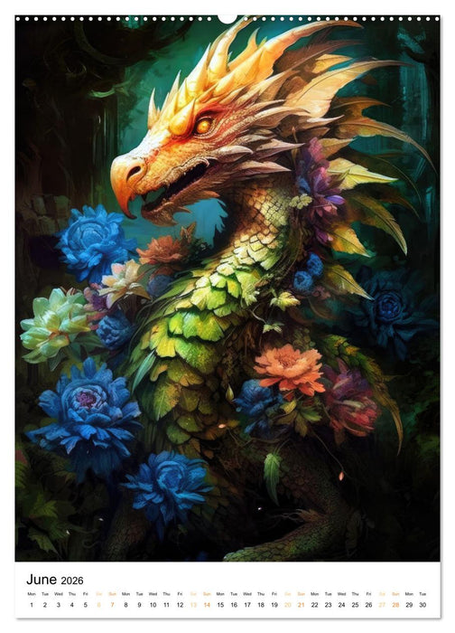 Mystical Drakes (CALVENDO Monthly Calendar 2026)