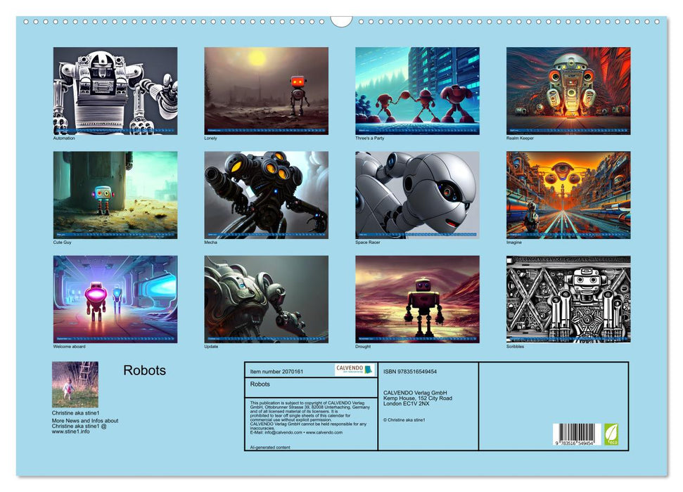 Robots (CALVENDO Monthly Calendar 2026)