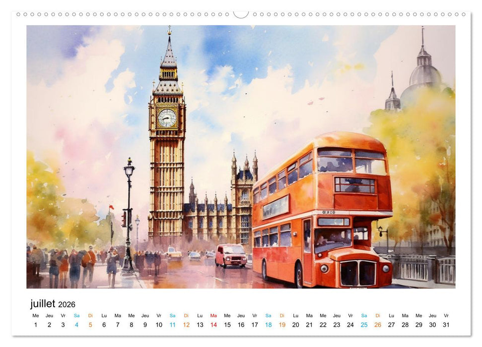 Édifices célèbres, autour du monde (CALVENDO Calendrier supérieur 2026)