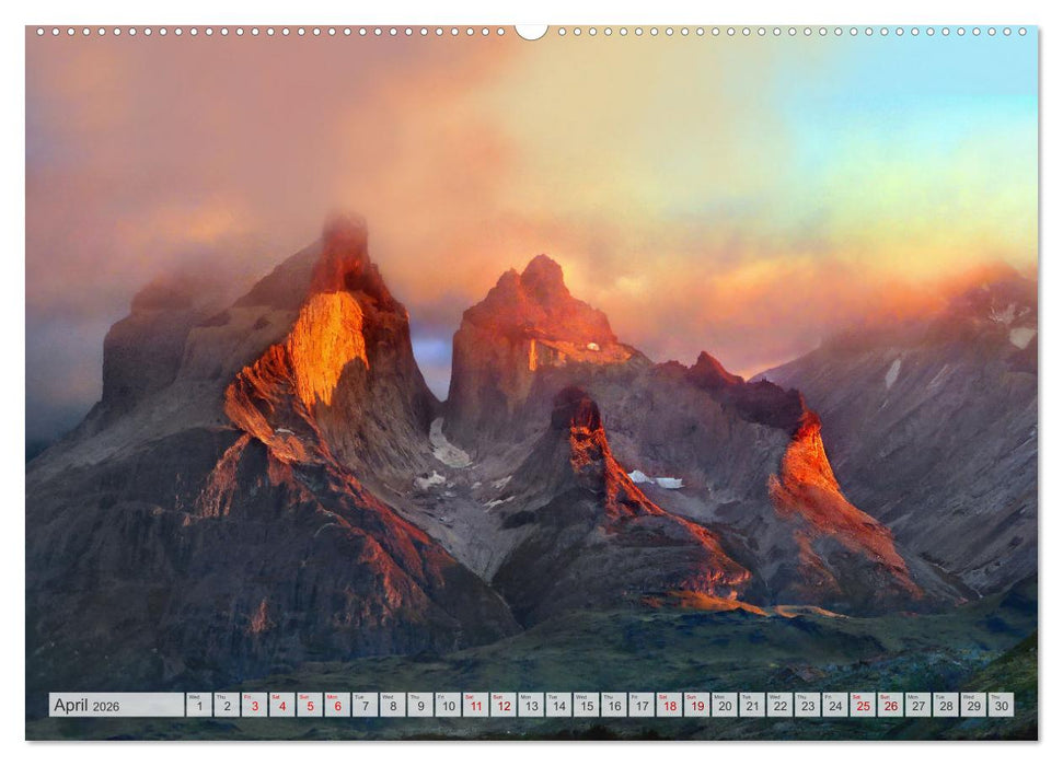 Patagonia, Argentina and Chile National Parks (CALVENDO Monthly Calendar 2026)