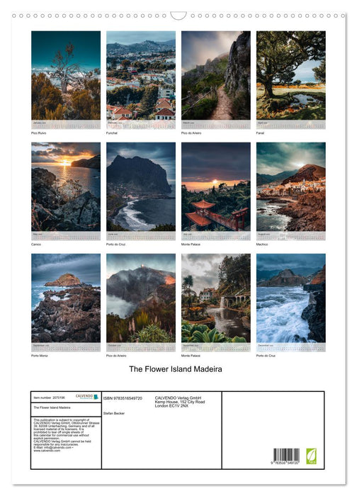 The Flower Island Madeira (CALVENDO Monthly Calendar 2026)