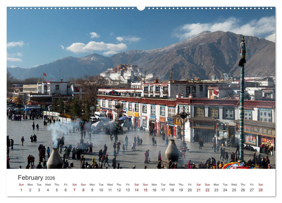 Tibet Monastery and landscapes (CALVENDO Monthly Calendar 2026)