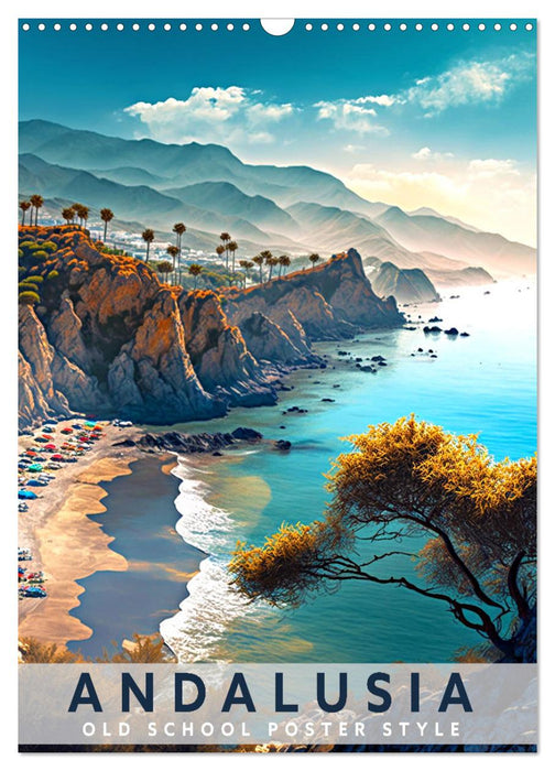 Andalusia - Old School Poster Style (CALVENDO Monthly Calendar 2026)