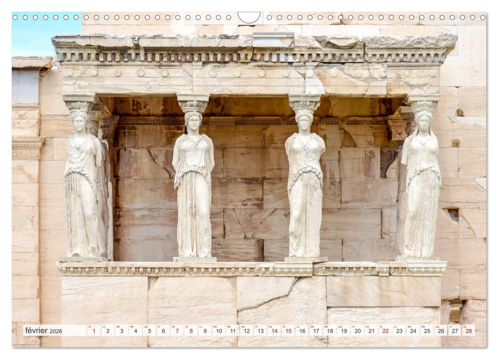 Grèce antique et Architecture (CALVENDO Calendrier mensuel 2026)