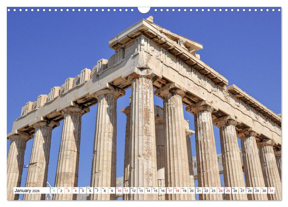 Ancient Greece and Architecture (CALVENDO Monthly Calendar 2026)