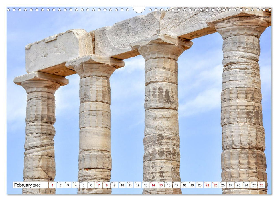Ancient Greece and Architecture (CALVENDO Monthly Calendar 2026)