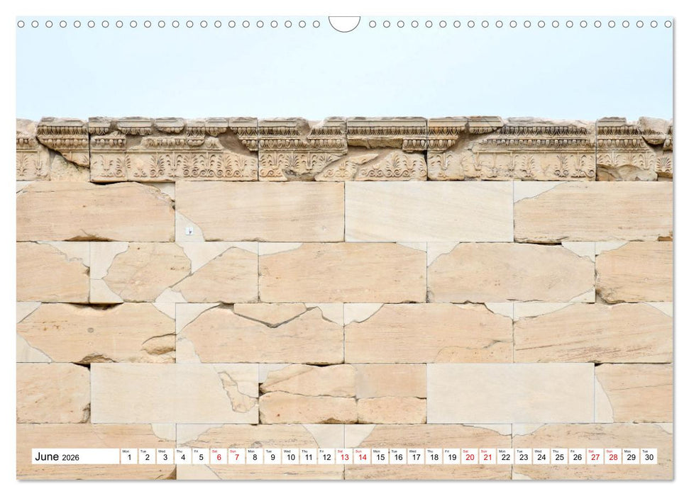 Ancient Greece and Architecture (CALVENDO Monthly Calendar 2026)