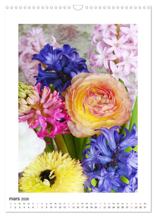 Fleurs fascinantes aux couleurs vives (CALVENDO Calendrier mensuel 2026)