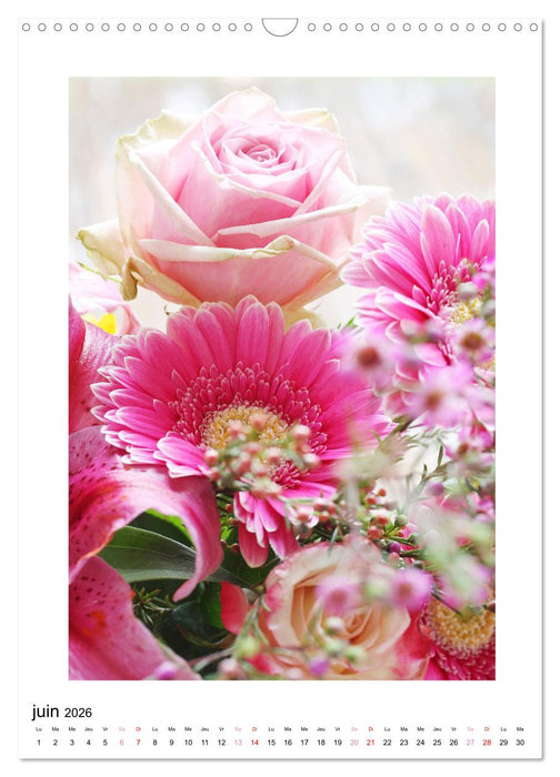 Fleurs fascinantes aux couleurs vives (CALVENDO Calendrier mensuel 2026)