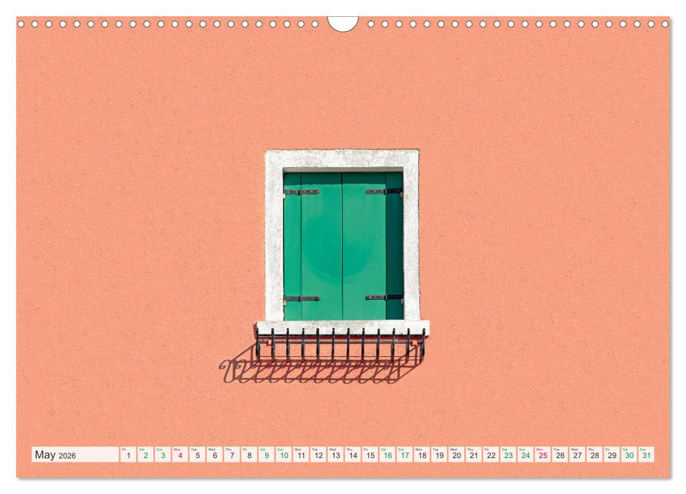 Burano and Minimalism (CALVENDO Monthly Calendar 2026)