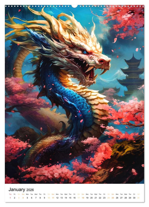 Mystical Drakes (CALVENDO Premium-Calendar 2026)