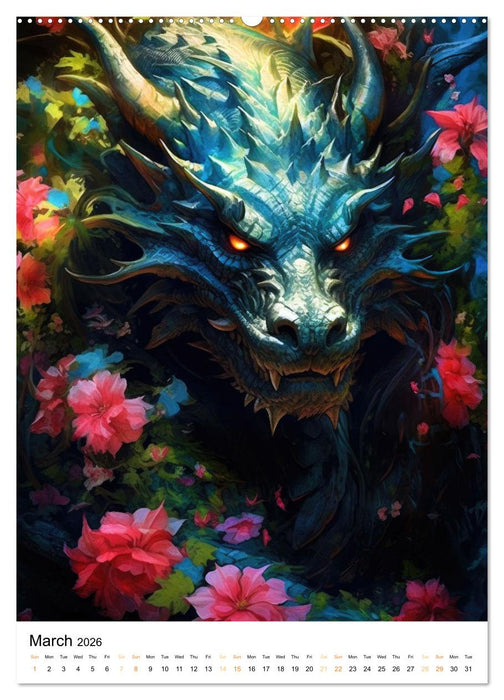 Mystical Drakes (CALVENDO Premium-Calendar 2026)