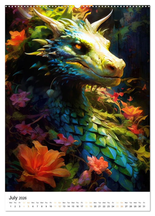 Mystical Drakes (CALVENDO Premium-Calendar 2026)