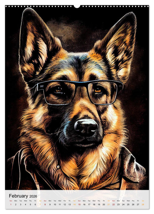 Hipster Dogs (CALVENDO Monthly Calendar 2026)