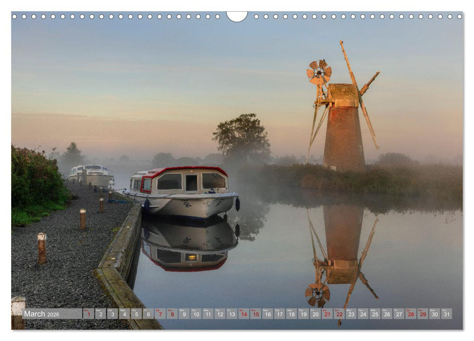 Norfolk - From the North Sea to the Broads (CALVENDO Monthly Calendar 2026)