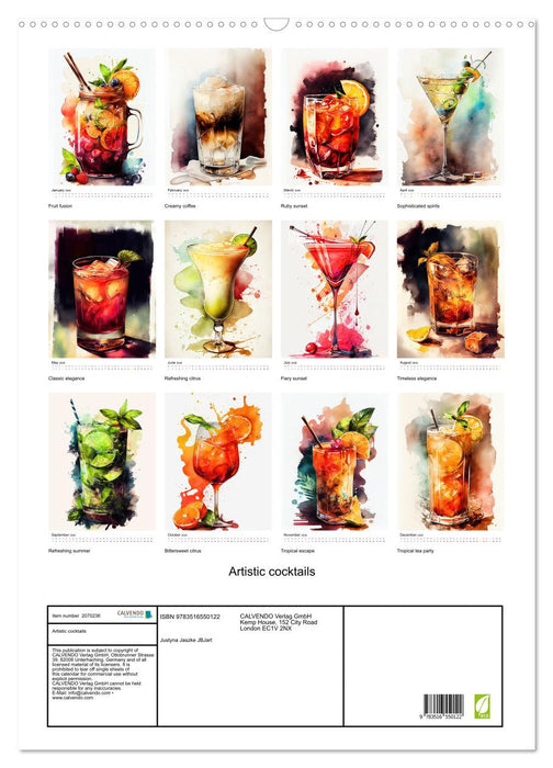 Artistic cocktails (CALVENDO Monthly Calendar 2026)