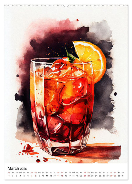 Artistic cocktails (CALVENDO Monthly Calendar 2026)