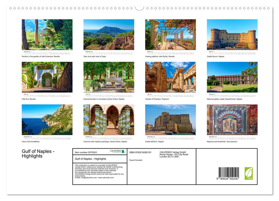 Gulf of Naples - Highlights (CALVENDO Premium-Calendar 2026)
