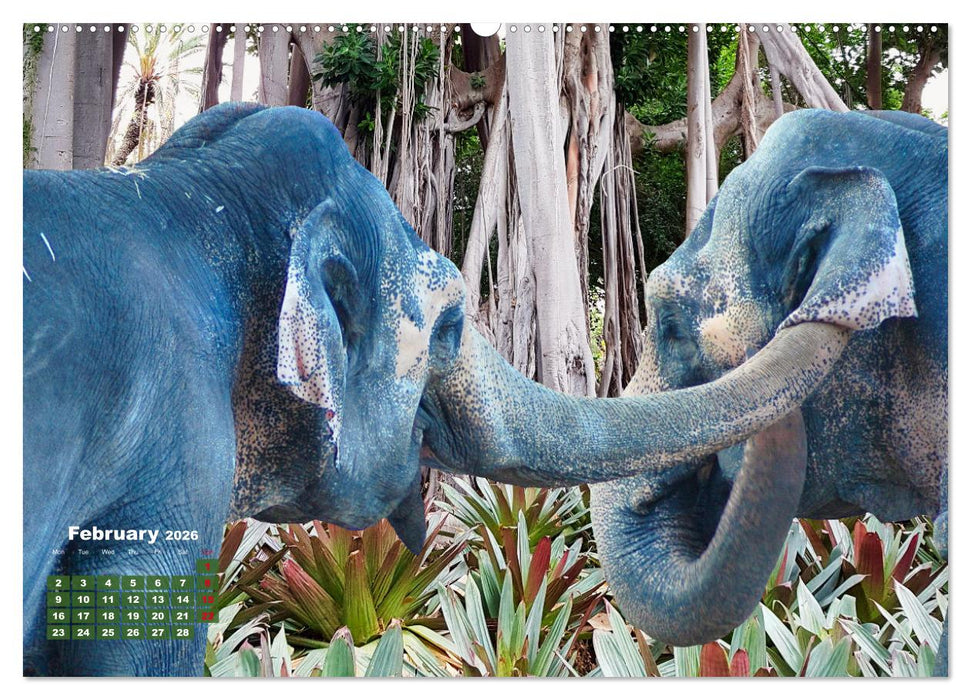 Gentle giants in the jungle (CALVENDO Monthly Calendar 2026)