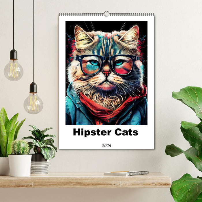 Hipster Cats (CALVENDO Monthly Calendar 2026)