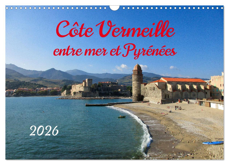 Côte Vermeille entre mer et Pyrénées (CALVENDO Calendrier mensuel 2026)