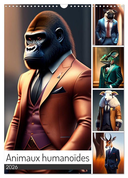 Animaux humanoïdes (CALVENDO Calendrier mensuel 2026)