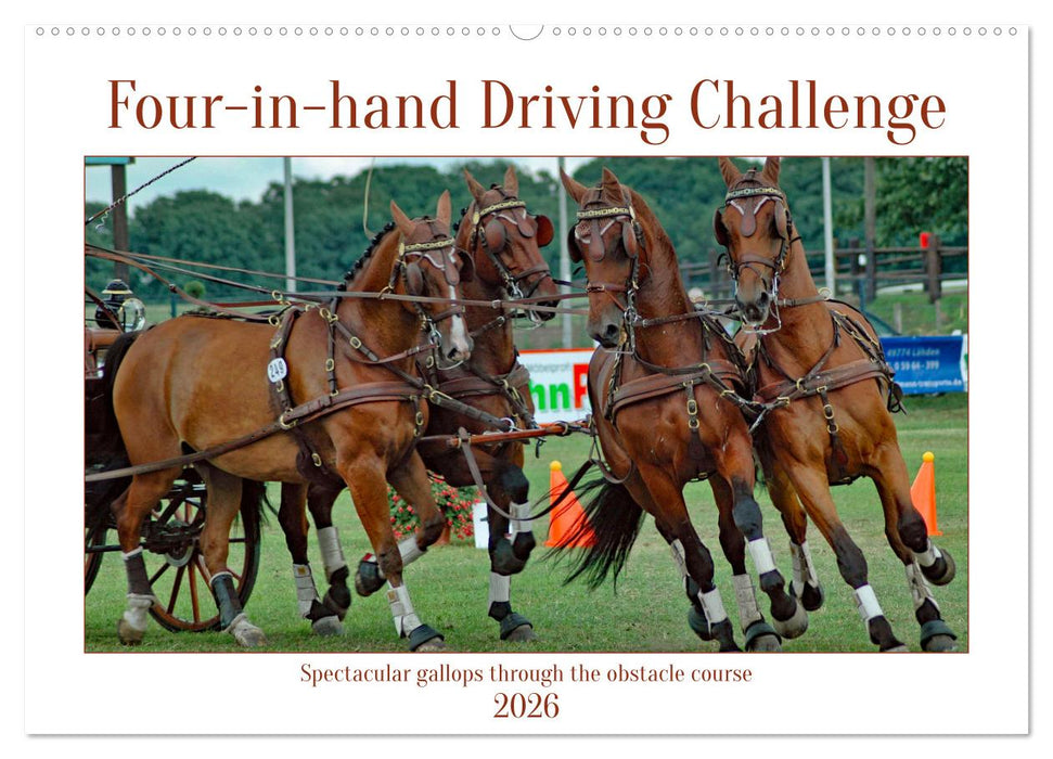 Four-in-hand Driving Challenge (CALVENDO Monthly Calendar 2026)