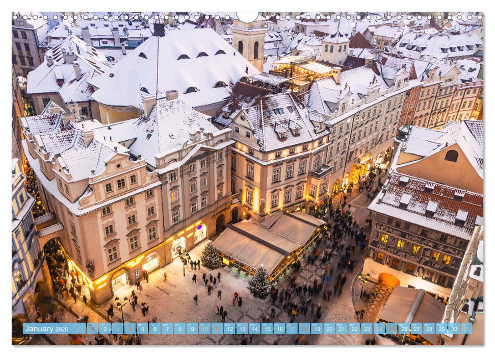 Winter in Prague (CALVENDO Monthly Calendar 2026)
