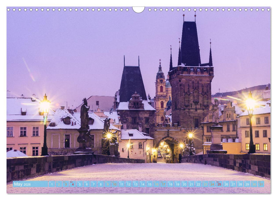 Winter in Prague (CALVENDO Monthly Calendar 2026)