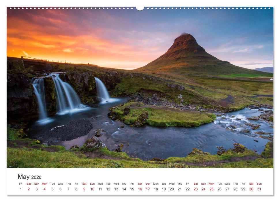 Summer in Iceland (CALVENDO Monthly Calendar 2026)