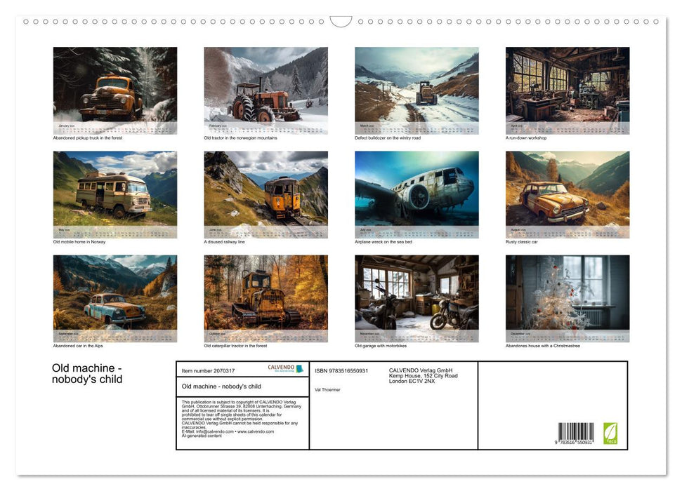 Old machine - nobody's child (CALVENDO Monthly Calendar 2026)