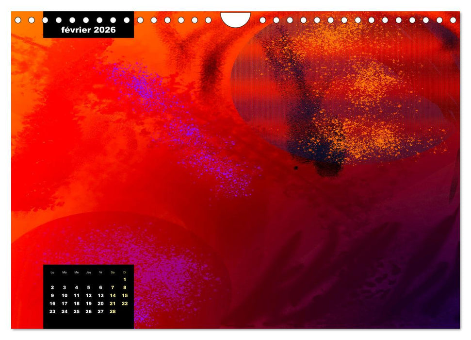 Cascade de couleurs (CALVENDO Calendrier mensuel 2026)