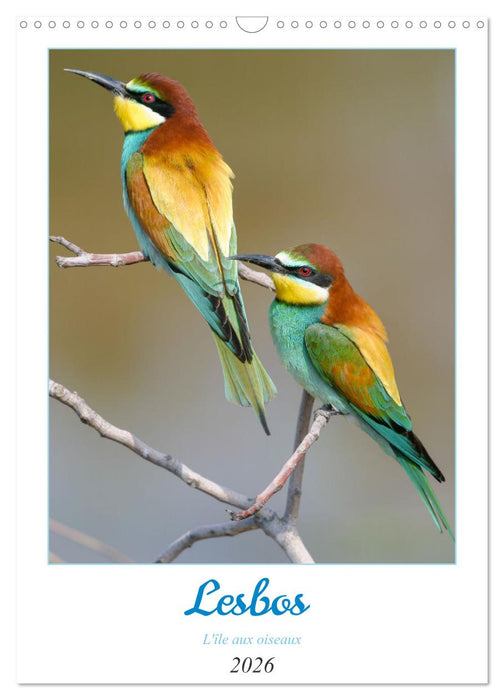 Lesbos l'île aux oiseaux (CALVENDO Calendrier mensuel 2026)