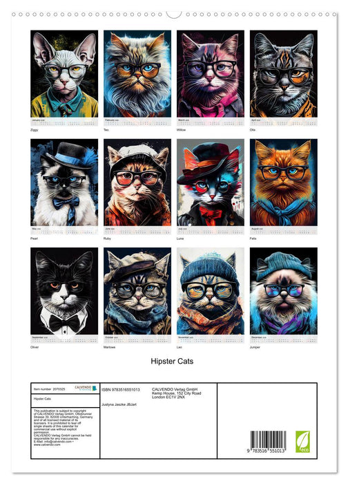 Hipster Cats (CALVENDO Premium-Calendar 2026)