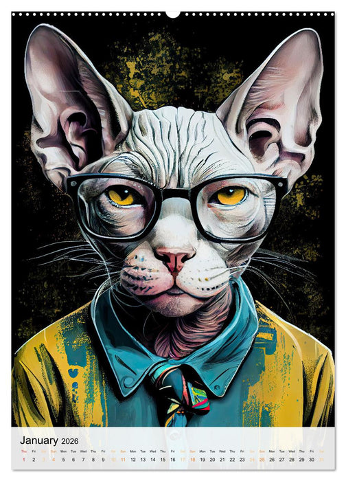 Hipster Cats (CALVENDO Premium-Calendar 2026)