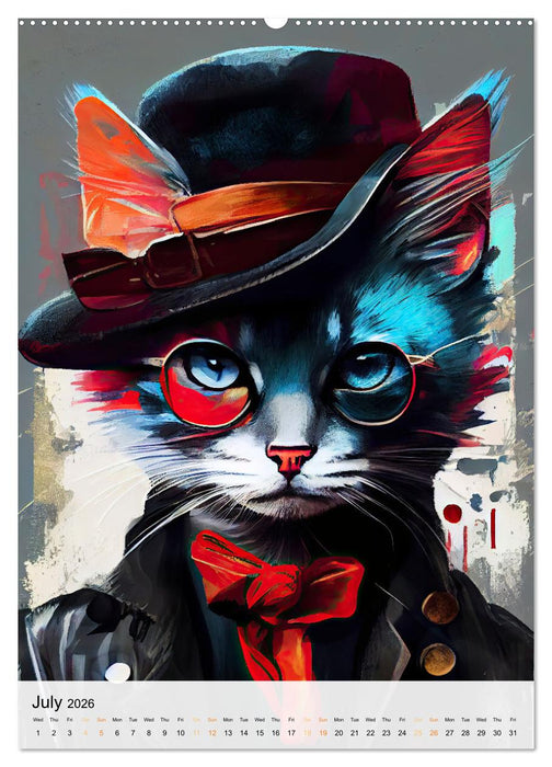 Hipster Cats (CALVENDO Premium-Calendar 2026)