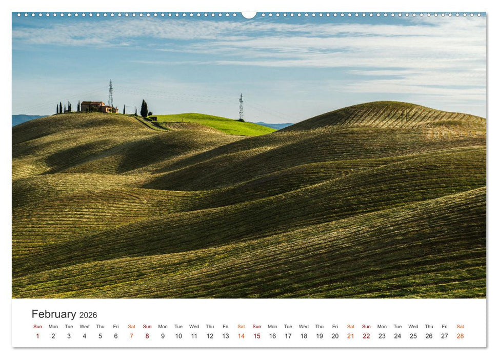 Tuscany A color palette (CALVENDO Monthly Calendar 2026)