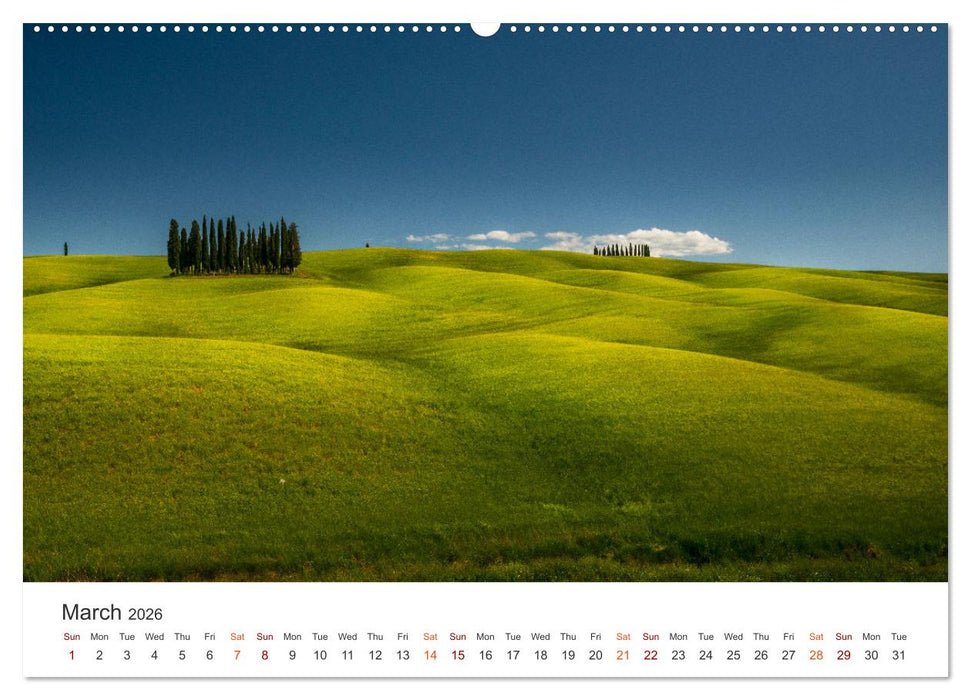 Tuscany A color palette (CALVENDO Monthly Calendar 2026)