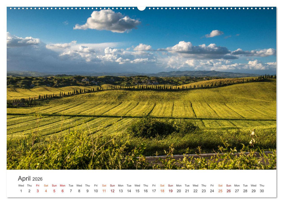 Tuscany A color palette (CALVENDO Monthly Calendar 2026)