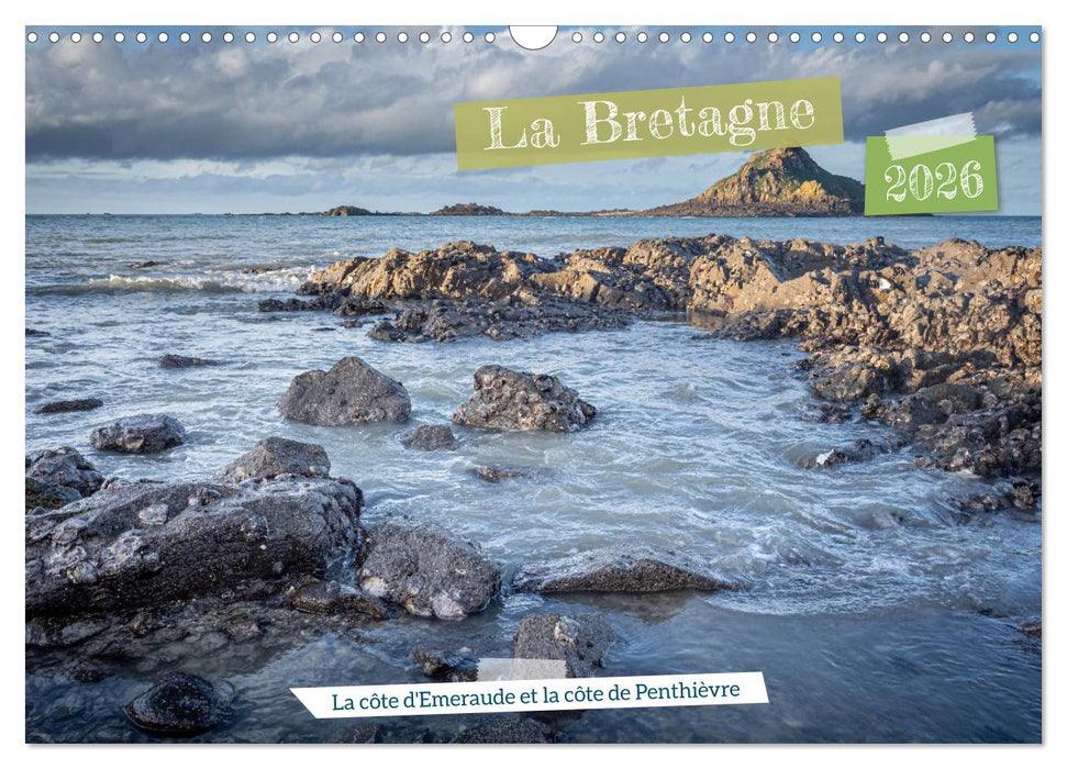 La Bretagne. La côte d'Emeraude et la côte de Penthièvre (CALVENDO Calendrier mensuel 2026)