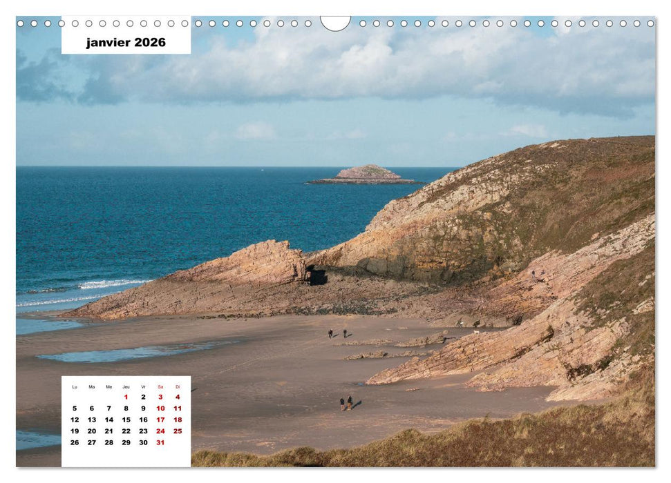 La Bretagne. La côte d'Emeraude et la côte de Penthièvre (CALVENDO Calendrier mensuel 2026)