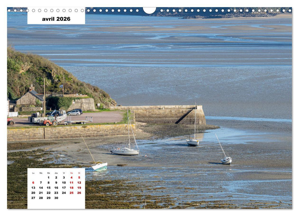 La Bretagne. La côte d'Emeraude et la côte de Penthièvre (CALVENDO Calendrier mensuel 2026)