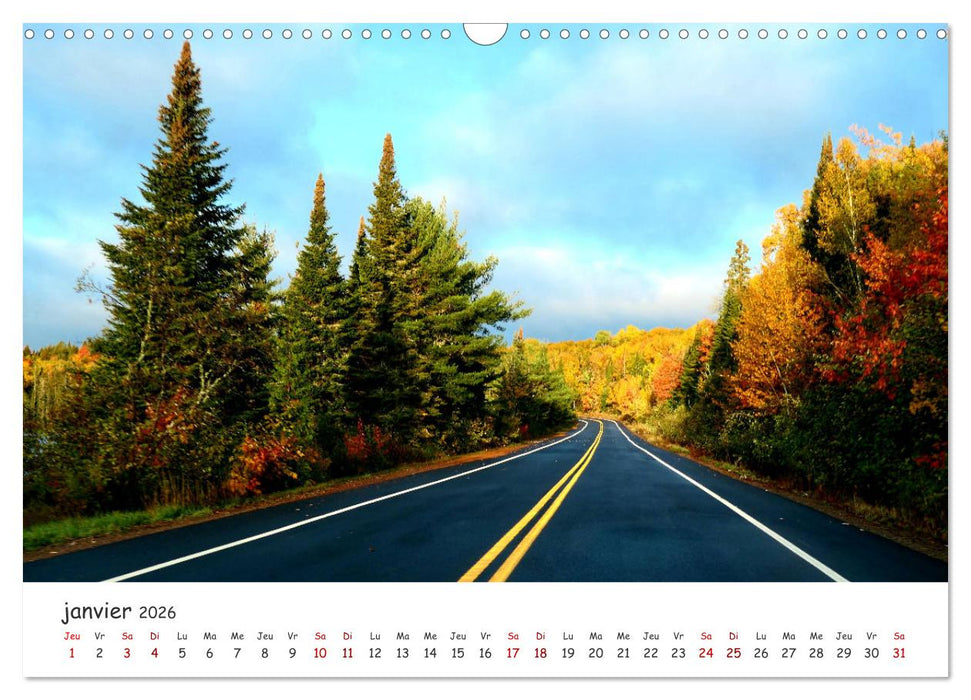 Automne haut en couleurs (CALVENDO Calendrier mensuel 2026)