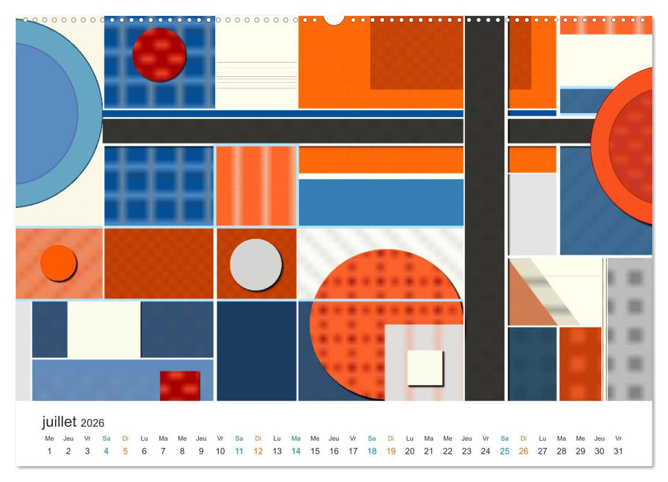 L'art abstrait aux mille facettes (CALVENDO Calendrier supérieur 2026)