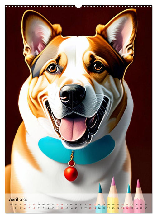 Chiens stylés (CALVENDO Calendrier supérieur 2026)