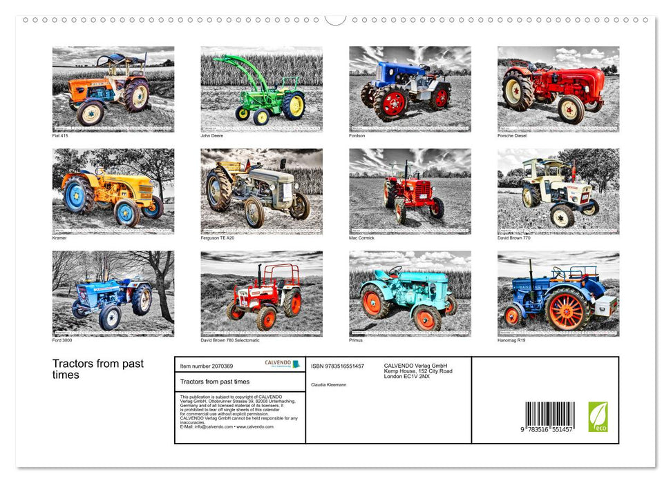 Tractors from past times (CALVENDO Premium-Calendar 2026)