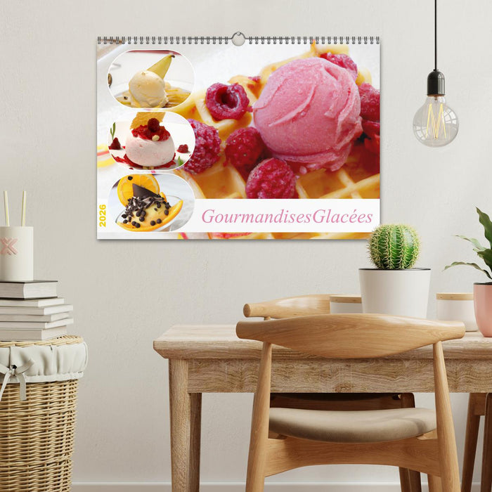 Gourmandises glacées (CALVENDO Calendrier mensuel 2026)