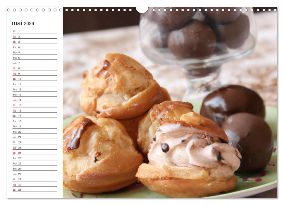Gourmandises glacées (CALVENDO Calendrier mensuel 2026)