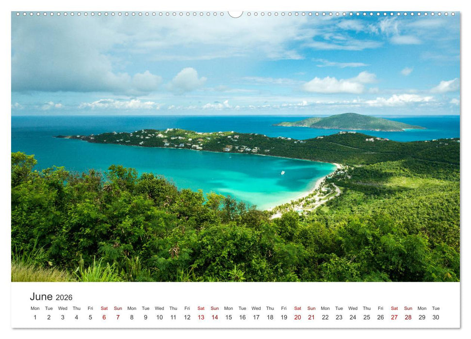 Caribbean beaches and the shades of blue (CALVENDO Premium-Calendar 2026)